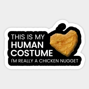 Human Costume Chicken Nugget Sticker